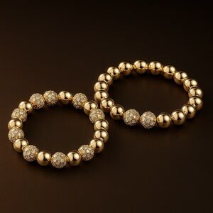 J. Crew Factory | Gold Pavé Bracelet Set